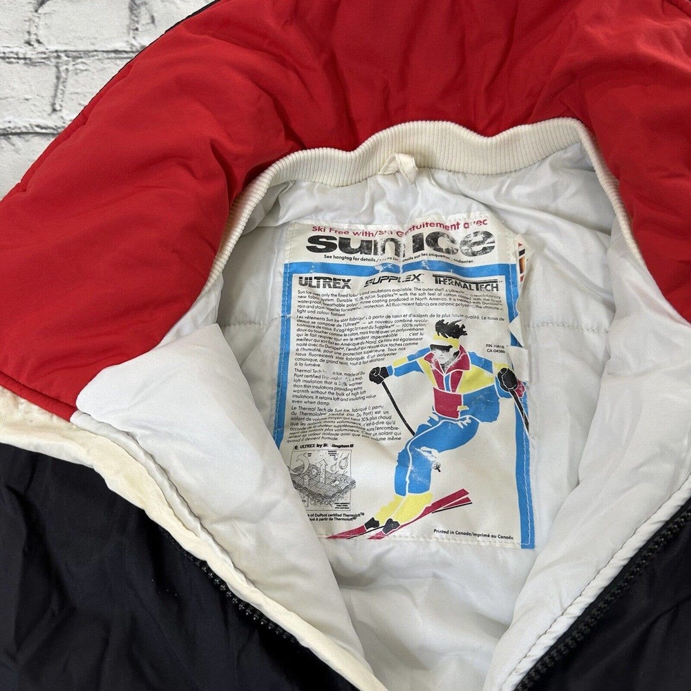Sunice Ski Puffer Jacket Mens size Medium Black Vintage Retro Snowboard Rare - Picture 5 of 11